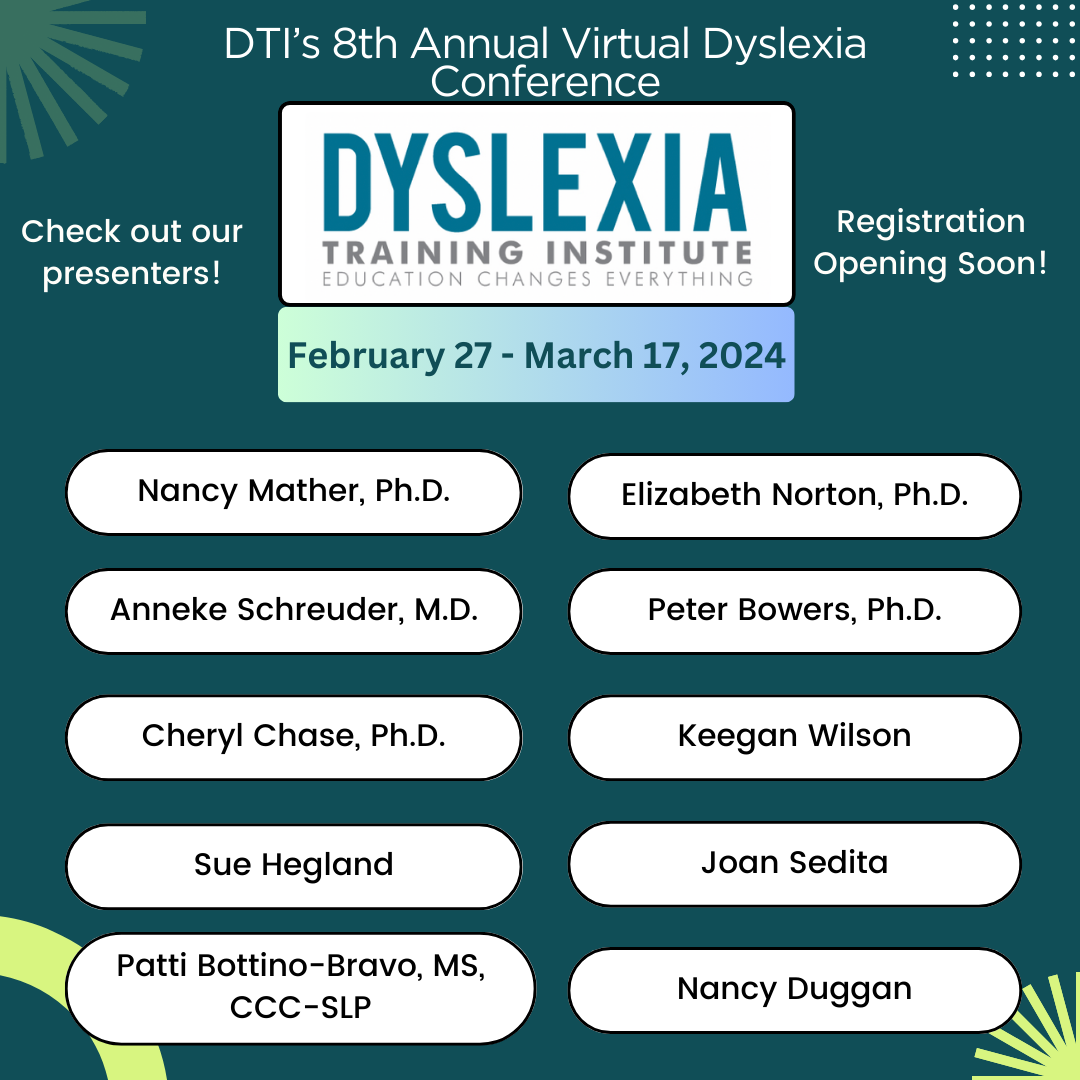 Dyslexia Training Institute Annual Virtual Conference
